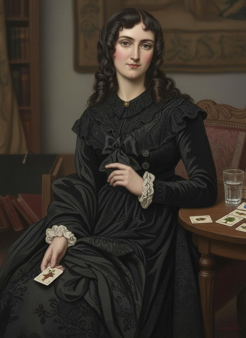 Mystical Lenormand cards arranged in a reading spread